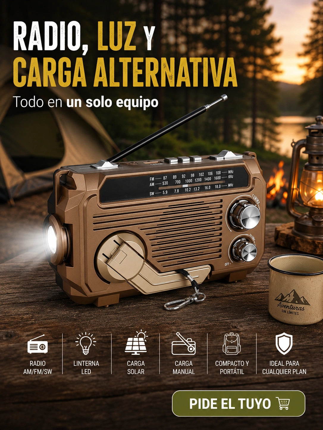 Radio Solar Multifuncional